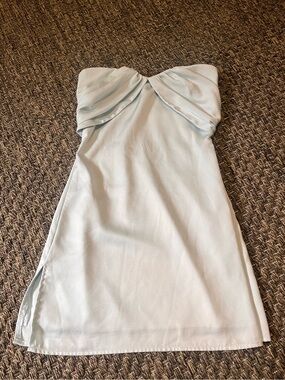 Princess Polly Strapless Light Blue Mini Dress